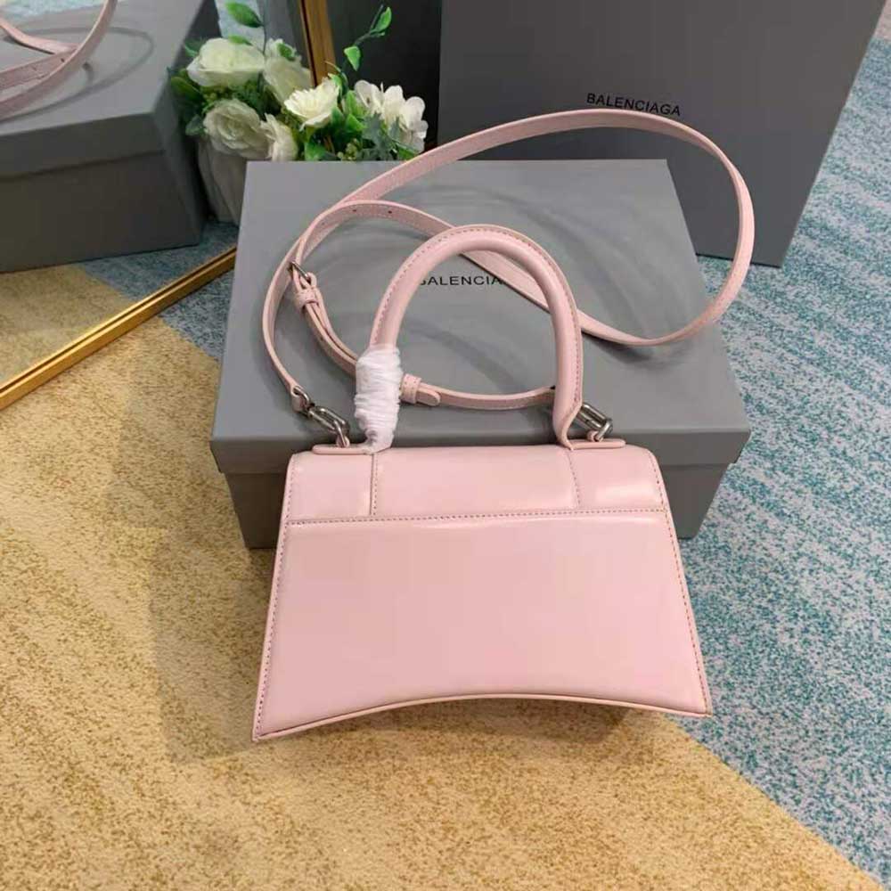 Womens Hourglass Xs Handbag Crocodile Embossed in Pink Balenciaga US #5 Womens Hourglass Xs Handbag Crocodile Embossed in Pink Balenciaga US